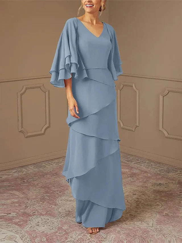 Wholesa Sheath Column V-Neck Mother Of The Bride Dresses