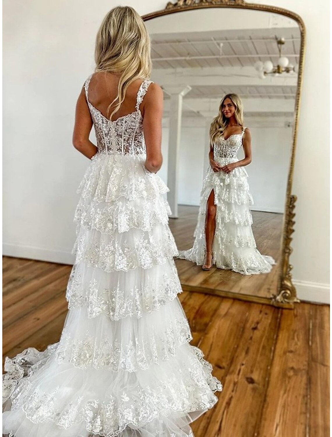 wholesale   Mermaid / Trumpet Prom Dresses Corsets Dress Evening Party Quinceanera Court Train Sleeveless Off Shoulder Tulle with Sequin Slit