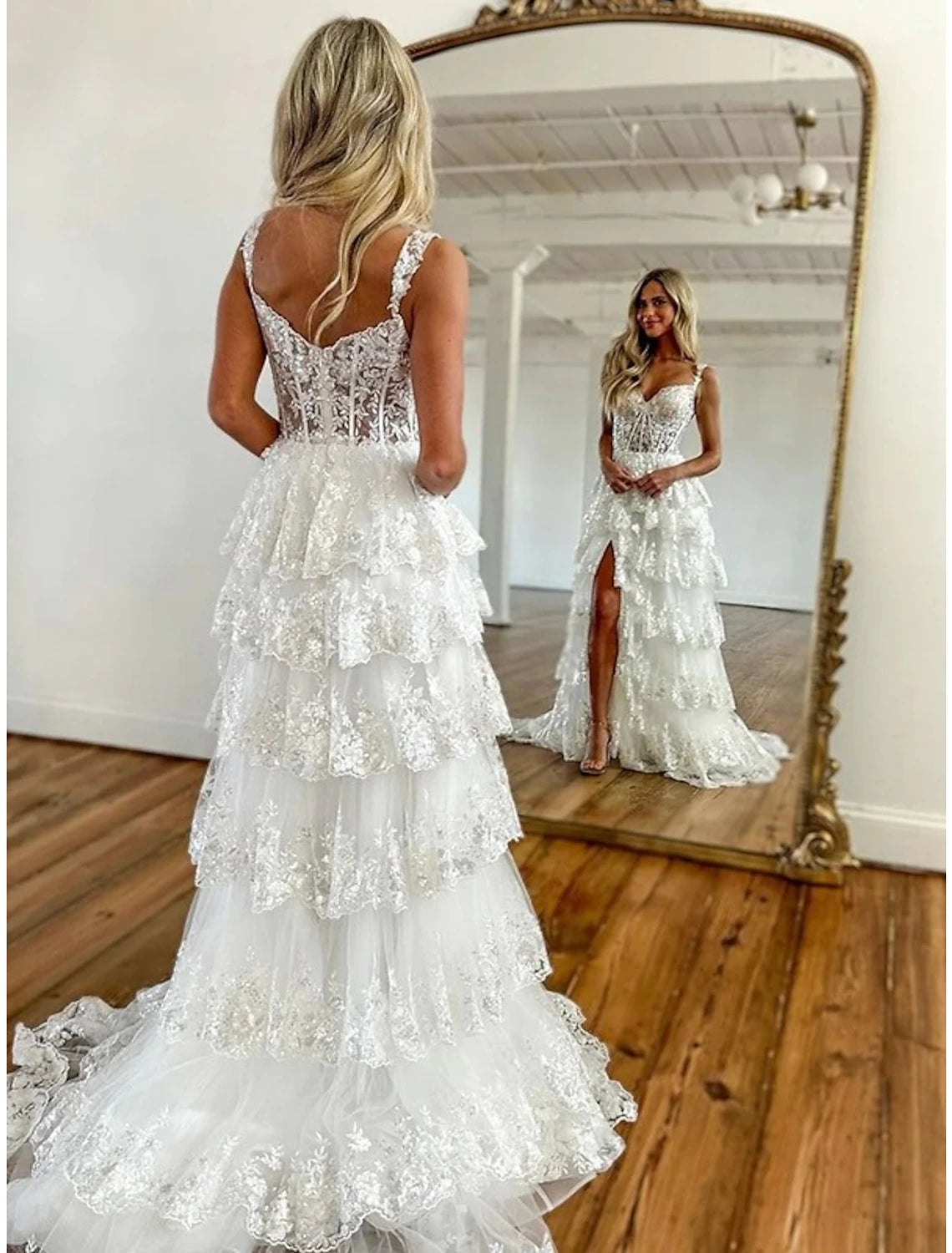 wholesa Mermaid / Trumpet Prom Dresses Corsets Dress Evening Party Quinceanera Court Train Sleeveless Off Shoulder Tulle with Sequin Slit