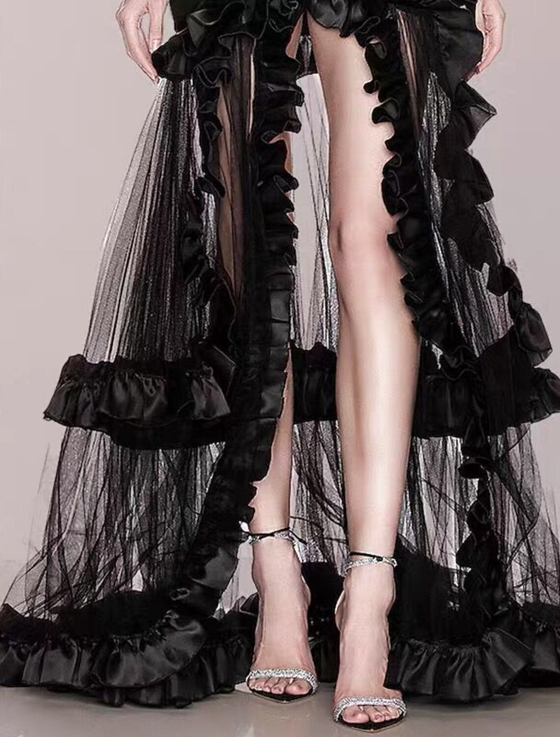 wholesale  A-Line Prom Dresses Vintage Dress Party Wear Wedding Party Sweep / Brush Train Sleeveless Strapless Lace with Slit Appliques