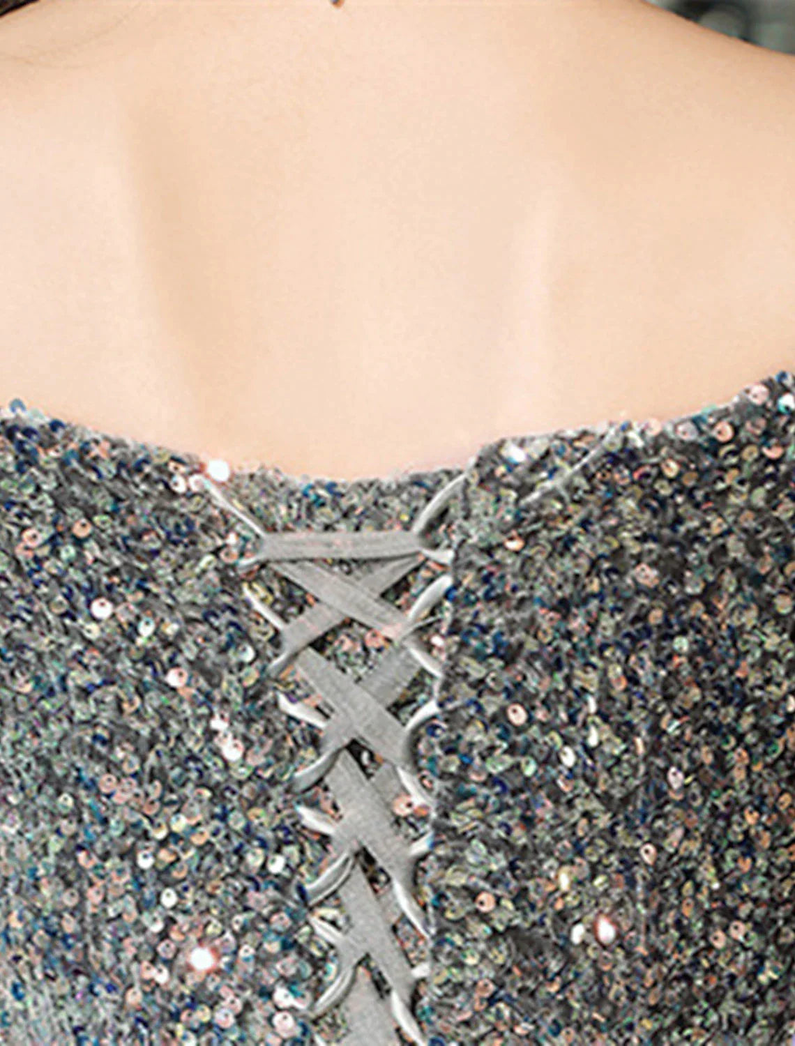 Wholesa A-Line Prom Dresses Elegant Dress Formal Floor Length Short Sleeve Off Shoulder Polyester with Sequin