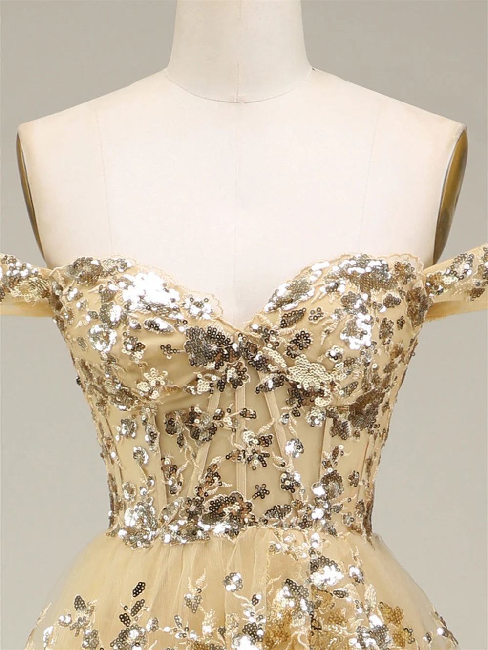 Wholesa A-Line Sweetheart Off The Shoulder Sleeveless Floor-Length Evening Dress