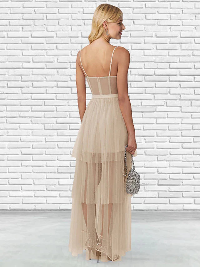 Wholesa Ball Gown Prom Dresses Puffy Dress Party Wear Floor Length Sleeveless Sweetheart Tulle Backless Ladder Back with Pure Color