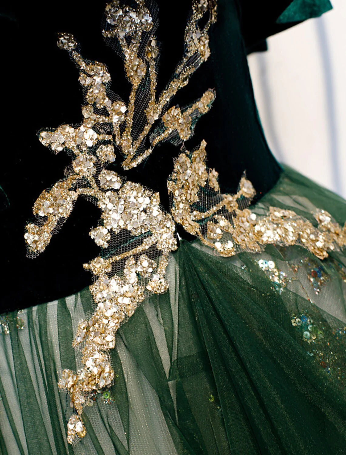 Wholesa A-Line Prom Dresses Glittering Dress Wedding Guest Engagement Floor Length Sleeveless Spaghetti Strap Organza with Sequin