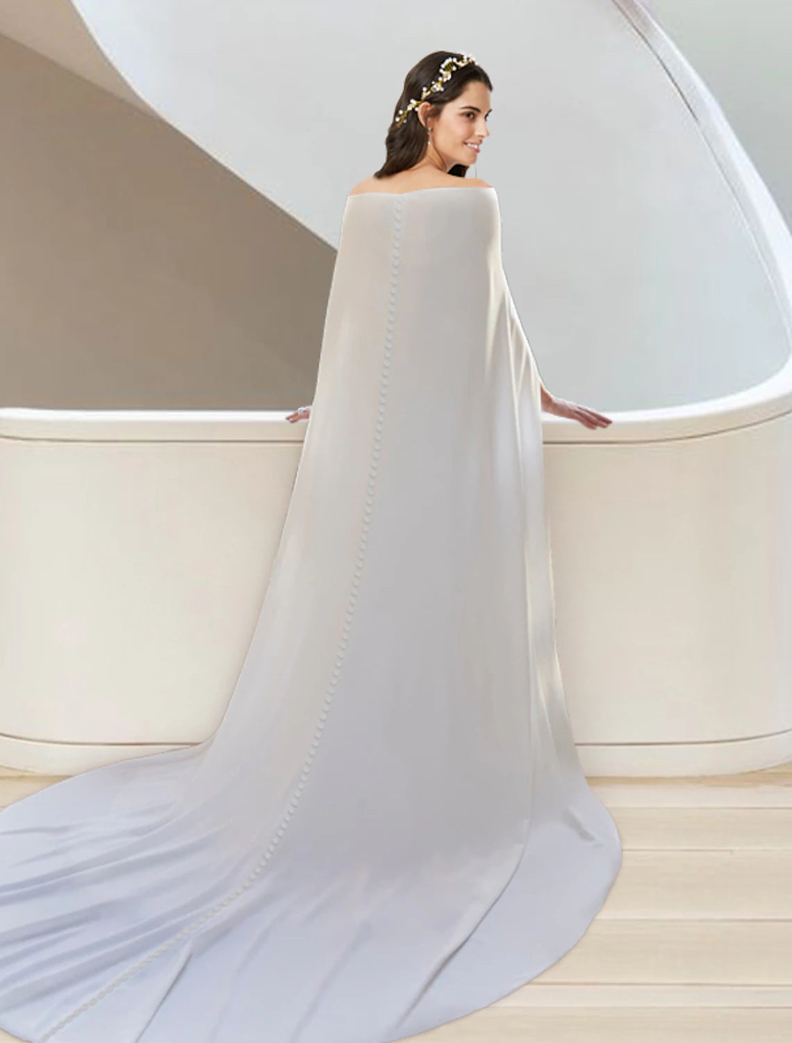 wholesale  Formal Fall Wedding Dresses Two Piece Sweetheart Strapless Court Train Stretch Fabric Bridal Gowns With Sashes / Ribbons