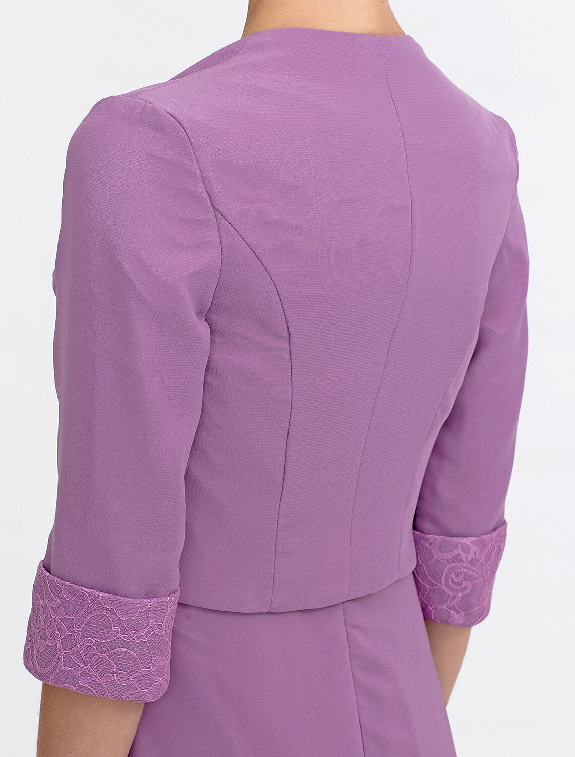 wholesale Two Piece Ball Gown A-Line Mother of the Bride Dress Formal Church Convertible Dress High Low See Through Illusion Neck Asymmetrical Chiffon Lace 3/4 Length Sleeve with Crystals