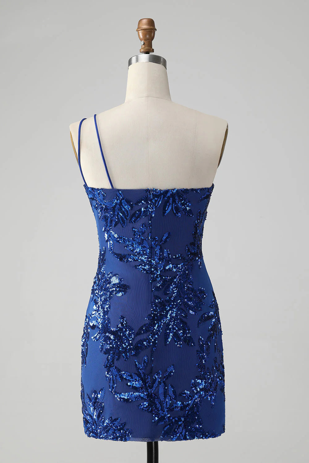 Wholesa Sparkly Bodycon One Shoulder Sequins Party Dress Homecoming Dresses with Embroidery