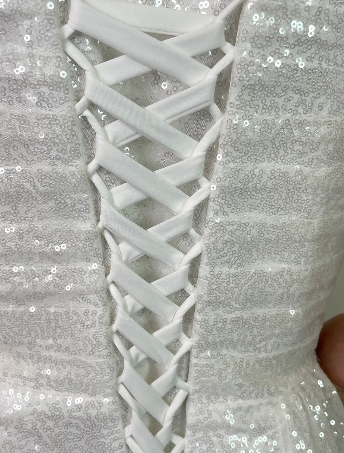 wholesale  Mermaid Evening Dresses Sparkle Wedding Dress For Reception Prom Dress Sweep / Brush Train Short Sleeve Off Shoulder Sequins with Slit