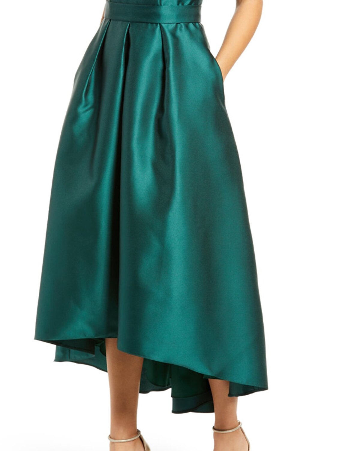 Wholesa A-Line Cocktail Dresses Elegant Dress Party Wear Wedding Party Asymmetrical Sleeveless V Neck Pocket Satin with Pocket