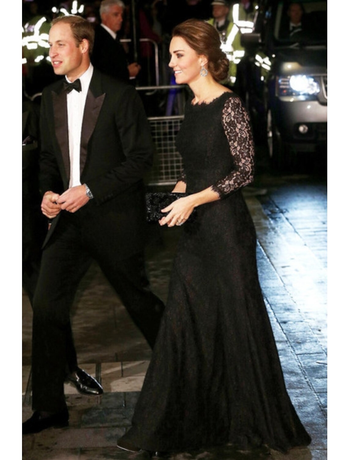 Wholesa A-Line Elegant Formal Evening Dress Jewel Neck 3/4 Length Sleeve Floor Length Lace with Lace Insert