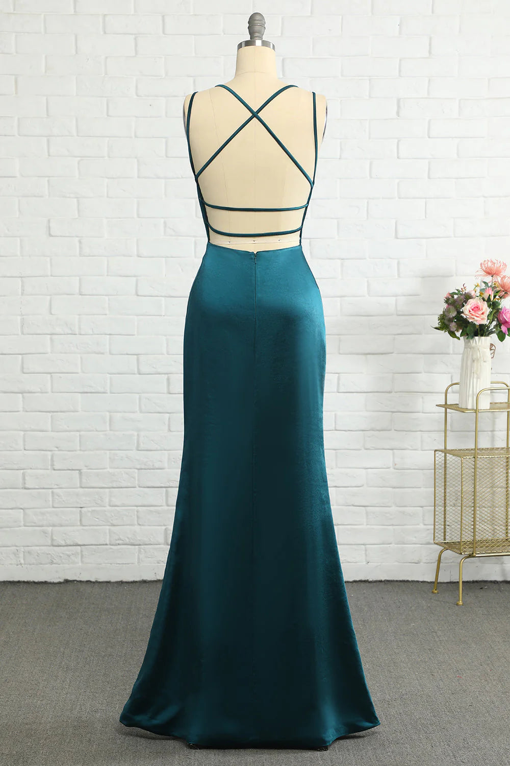 Wholesa Mermaid Backless Long Prom Dress