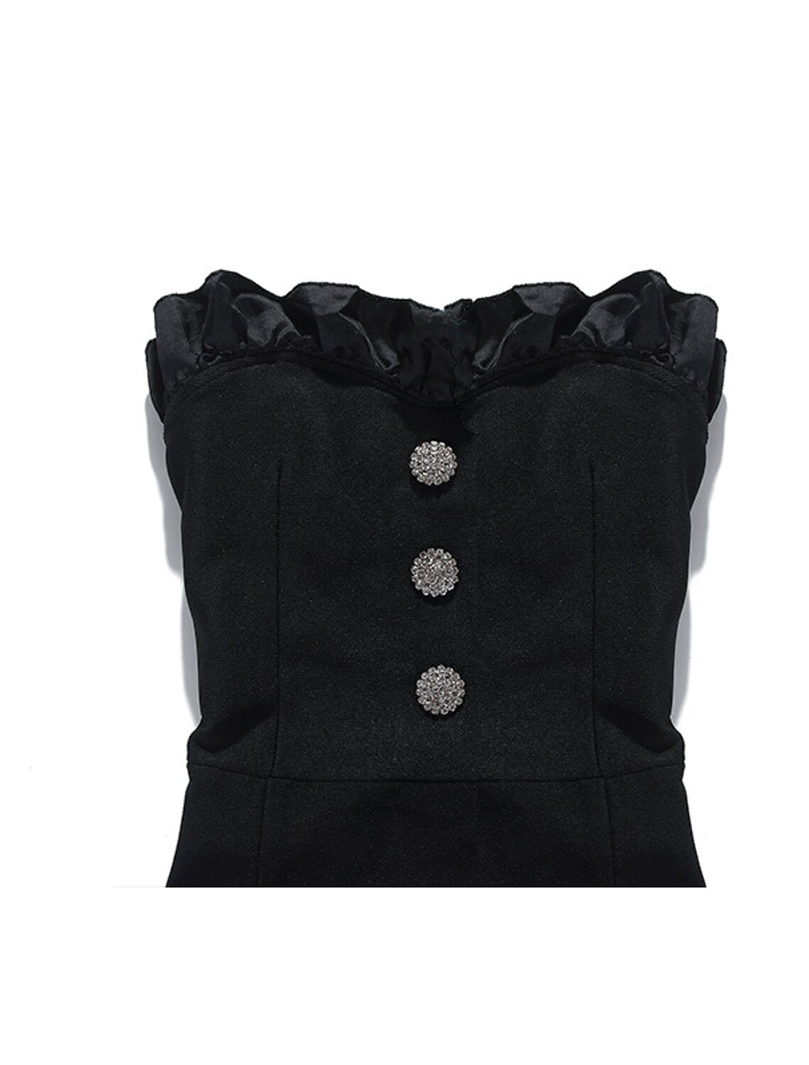 wholesale  A-Line Prom Dresses Vintage Dress Party Wear Wedding Party Sweep / Brush Train Sleeveless Strapless Lace with Slit Appliques