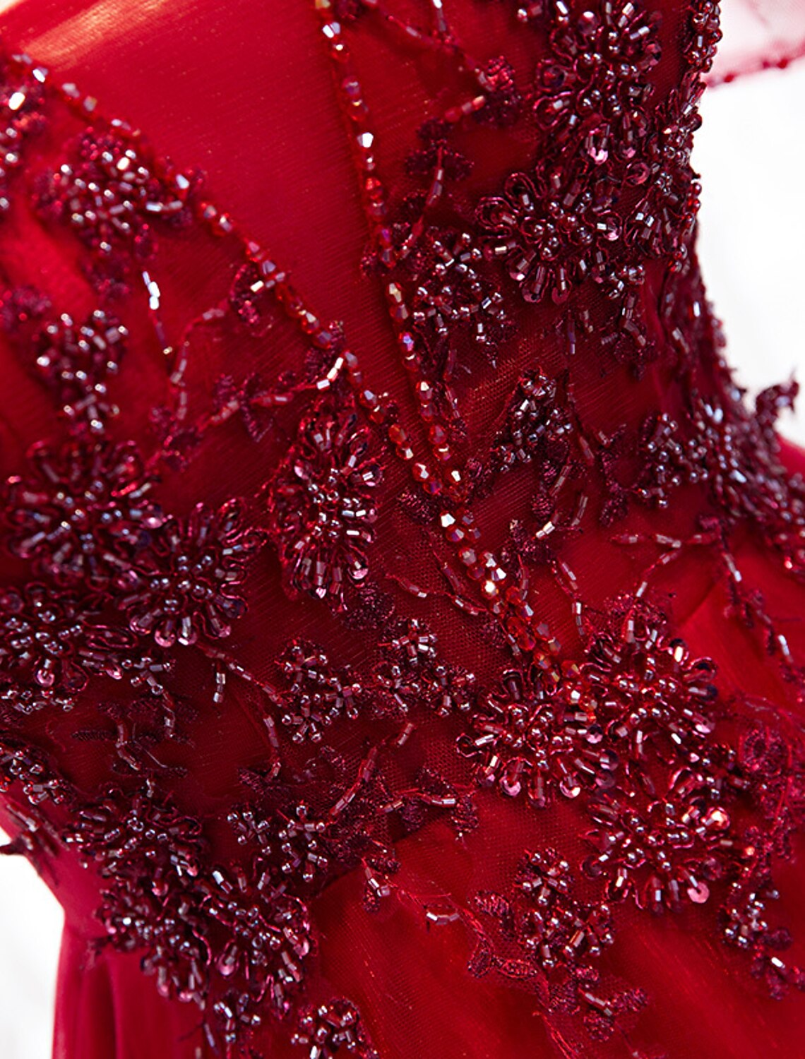 wholesale  A-Line Prom Dresses Luxurious Dress Wedding Guest Formal Evening Floor Length Short Sleeve Spaghetti Strap Tulle with Beading Appliques