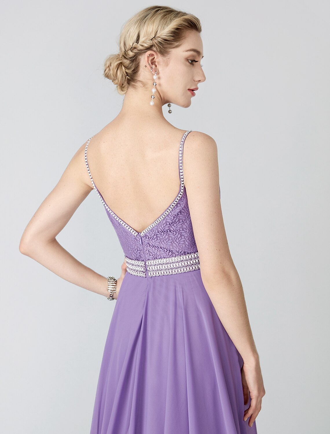 Wholesa Ball Gown Beaded & Sequin Holiday Cocktail Party Formal Evening Dress Plunging Neck Sleeveless Court Train Chiffon Metallic Lace with Sash / Ribbon Pleats Beading