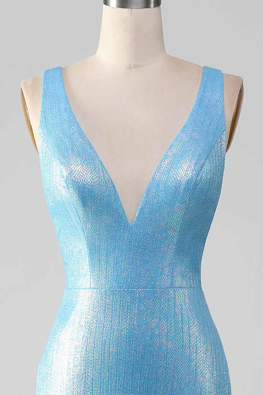 Wholesa Mermaid Glitter V-neck Prom Dress