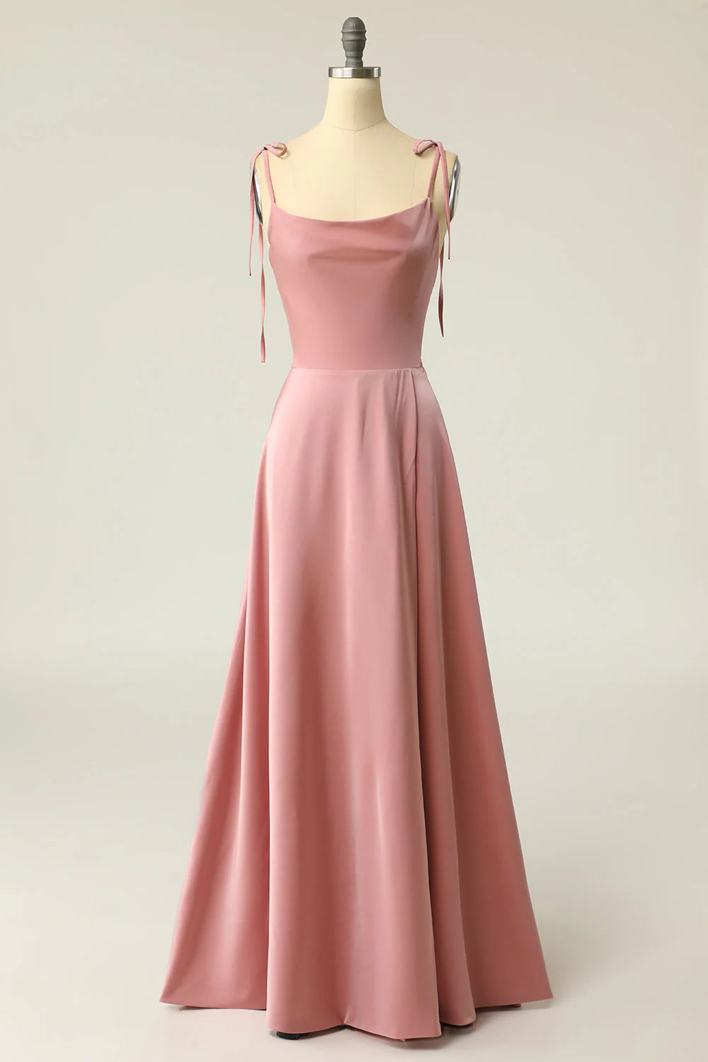 Wholesa Spaghetti Straps Long Prom Dress with Bowknot