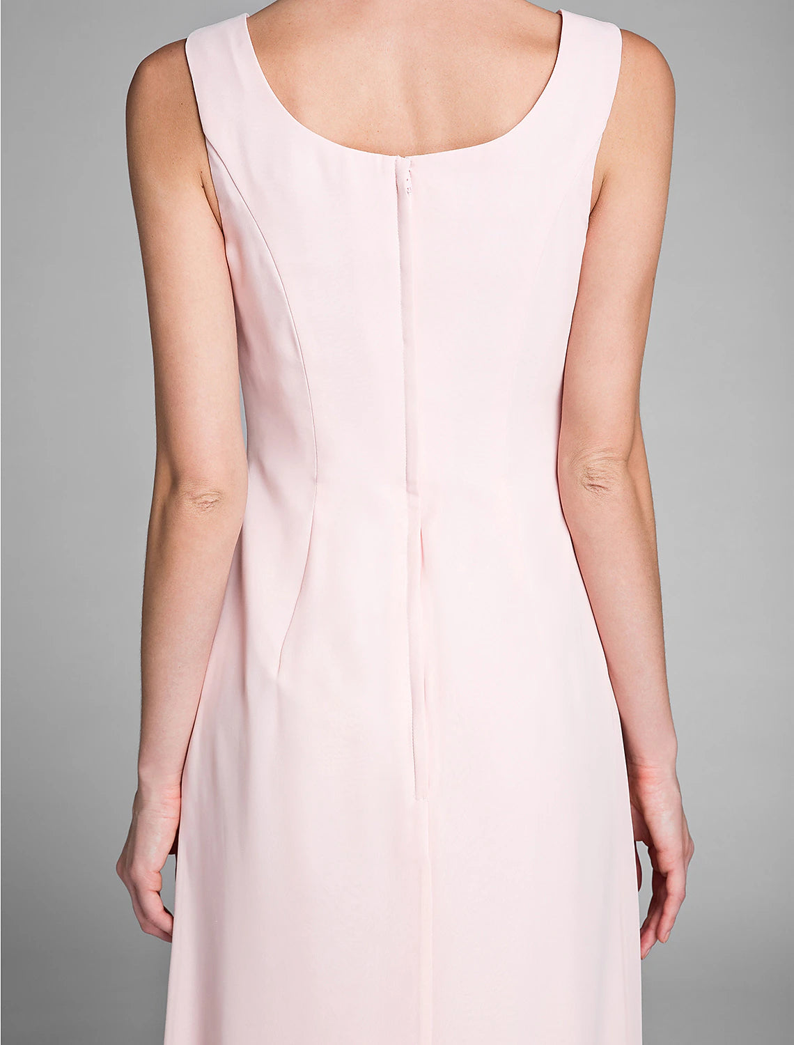 wholesale  Mermaid / Trumpet Mother of the Bride Dress Convertible Dress Scoop Neck Floor Length Chiffon Long Sleeve Wrap Included with Sash / Ribbon