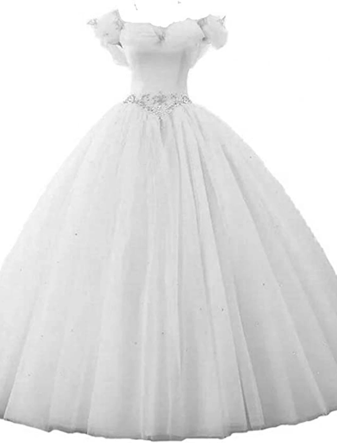 wholesale  Ball Gown Prom Dresses Princess Dress Graduation Quinceanera Floor Length Sleeveless Off Shoulder Tulle with Pearls Beading Butterfly