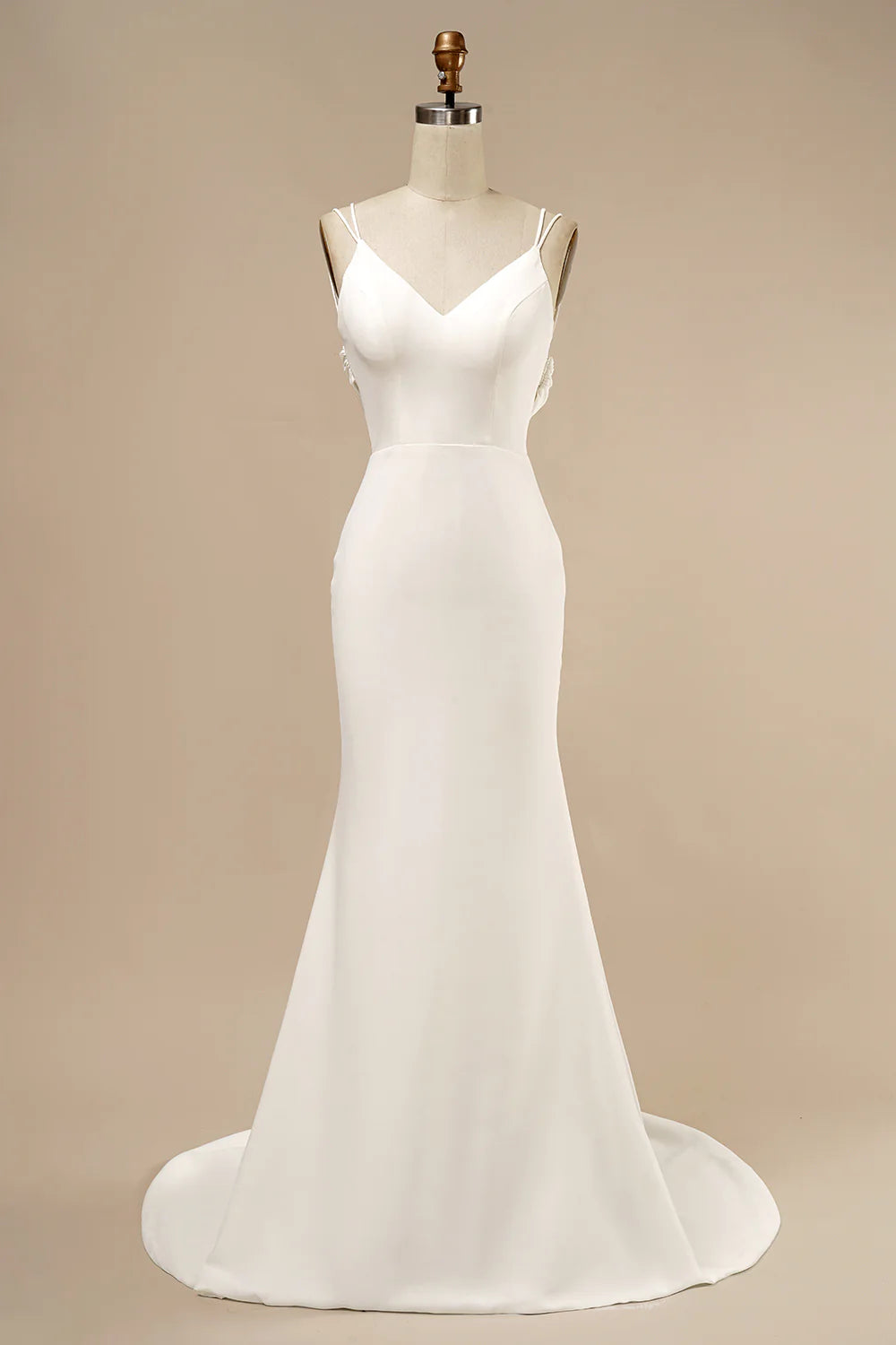 Wholesa Simple Mermaid Square Neck Wedding Dress