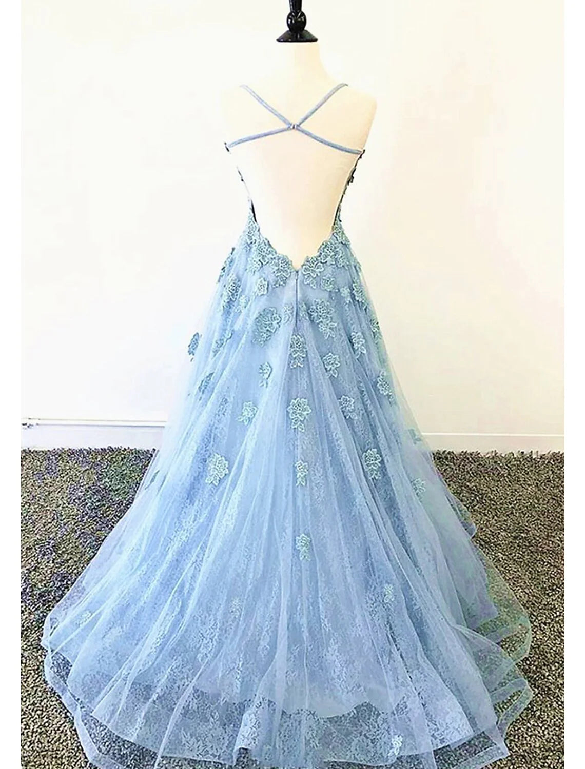 Wholesa Ball Gown A-Line Evening Dresses Sparkle & Shine Dress Formal Floor Length Sleeveless Sweetheart Neckline Tulle Backless with Pleats Ruffles