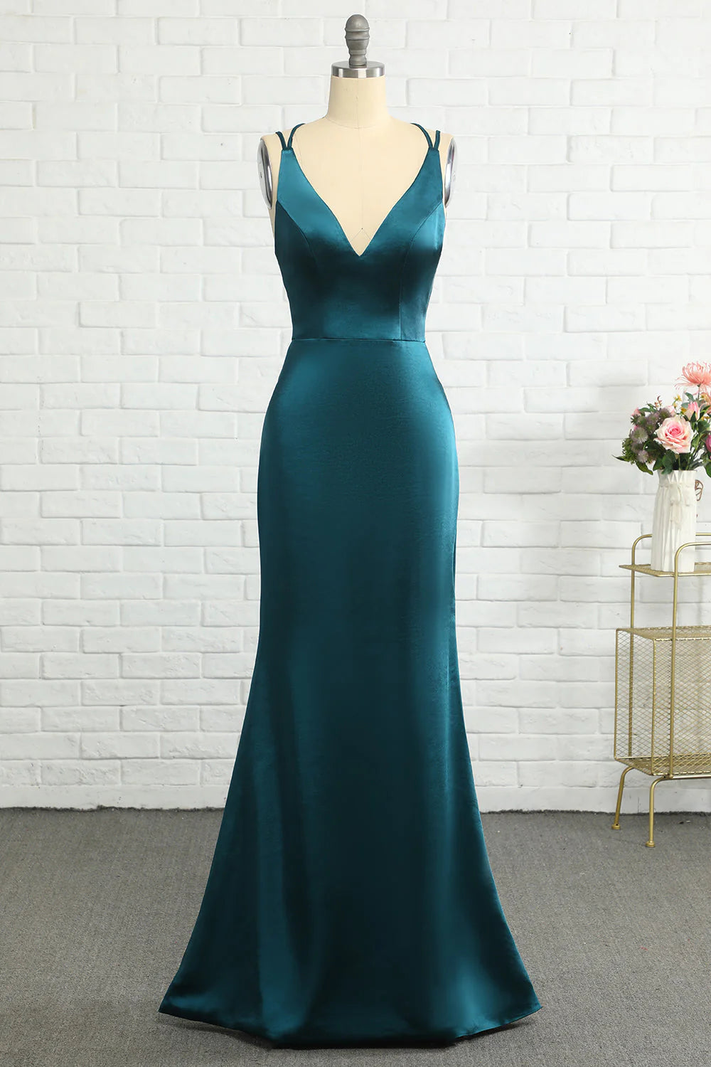Wholesa Mermaid Backless Long Prom Dress