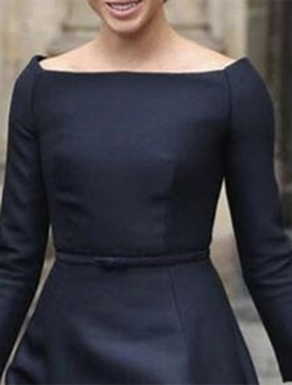 Wholesa A-Line Mother of the Bride Dress Elegant Simple Jewel Neck Tea Length Knee Length Taffeta Long Sleeve with Sash / Ribbon Solid Color