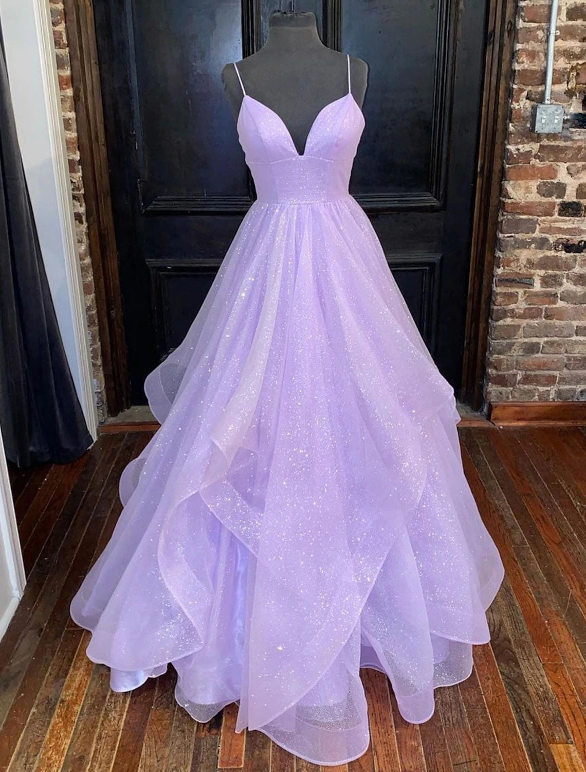wholesale  Ball Gown A-Line Prom Dresses Sparkle & Shine Dress Formal Wedding Party Dress Floor Length Sleeveless Sweetheart Tulle Backless with Pleats Ruffles
