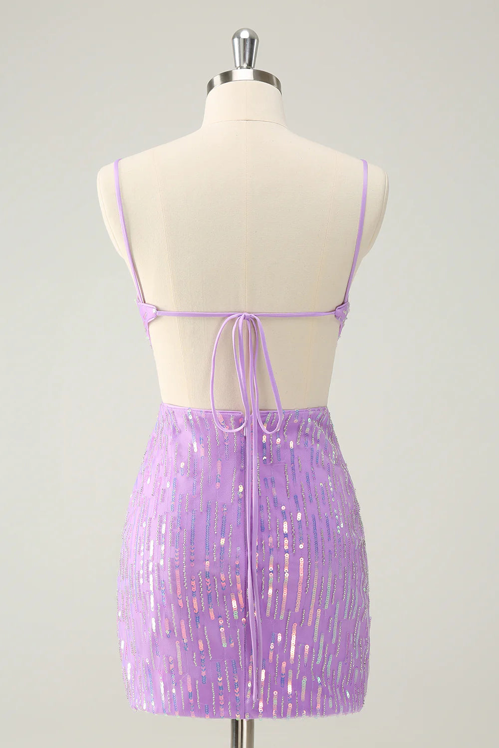 Wholesa Sequined Spaghetti Straps Tight Short Prom Dress Homecoming Dresses