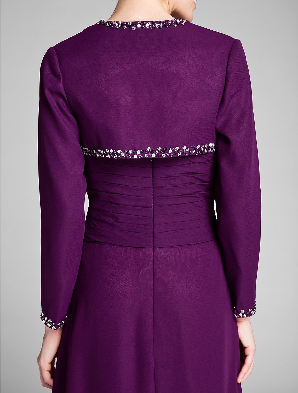 wholesale  Sheath / Column Mother of the Bride Dress Convertible Dress Strapless Floor Length Chiffon Sleeveless No with Crystals Side Draping