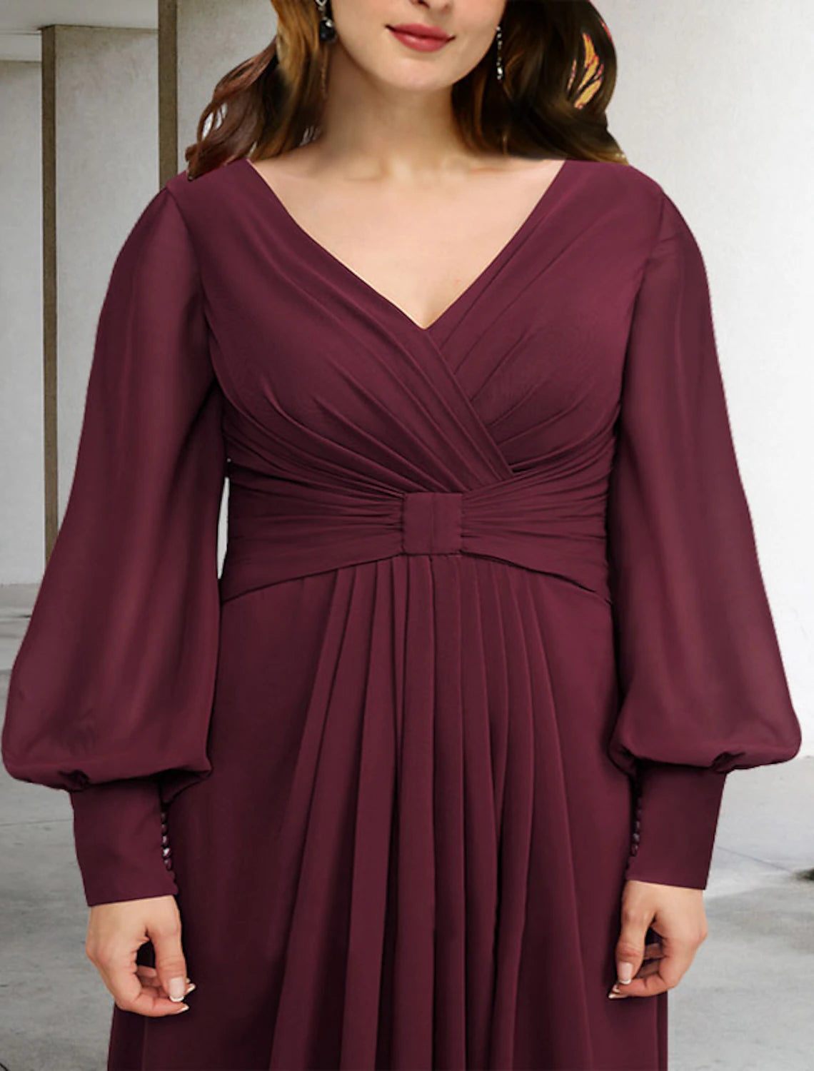 wholesale A-Line Mother of the Bride Dresses Plus Size Hide Belly Curve Elegant Dress Formal Floor Length Short Sleeve Off Shoulder Chiffon with Pleats Ruched