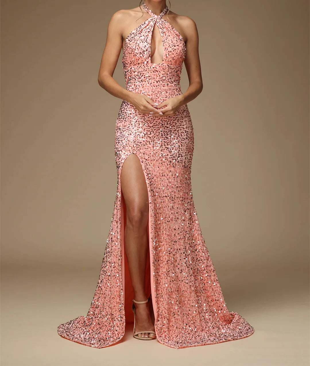 Wholesa Sheath Floor-Length Long Formal Prom Dresses