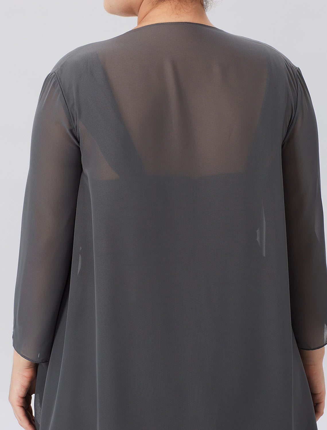 wholesale  A-Line Mother of the Bride Dress Formal Plus Size Elegant Straps Knee Length Chiffon Sleeveless yes with Criss Cross Pleats