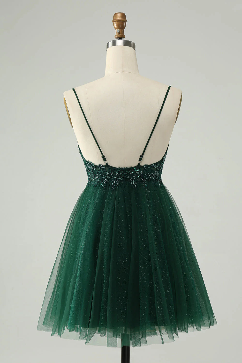 Wholesa A-Line Glitter Beaded Appliques Tulle Short Prom Dress Homecoming Dresses