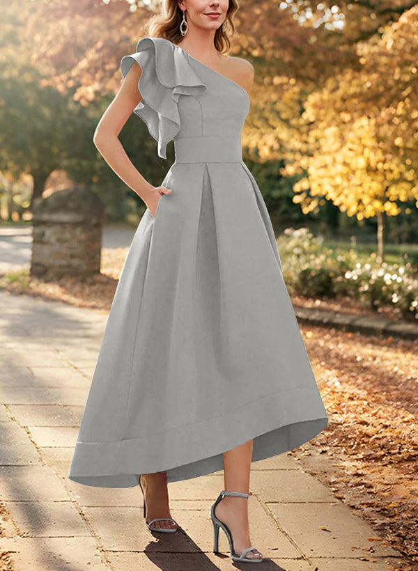 Wholesa A-Line Princess One-Shoulder Asymmetrical Mother Of The Bride Dresses