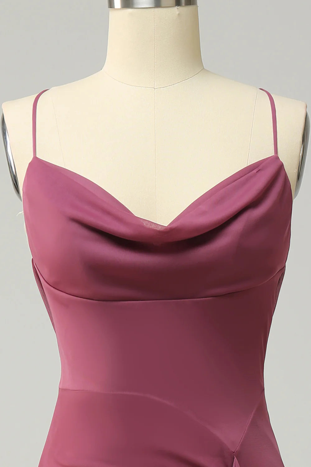 Wholesa Plus Size Spaghetti Straps Long Prom Dress with Slit