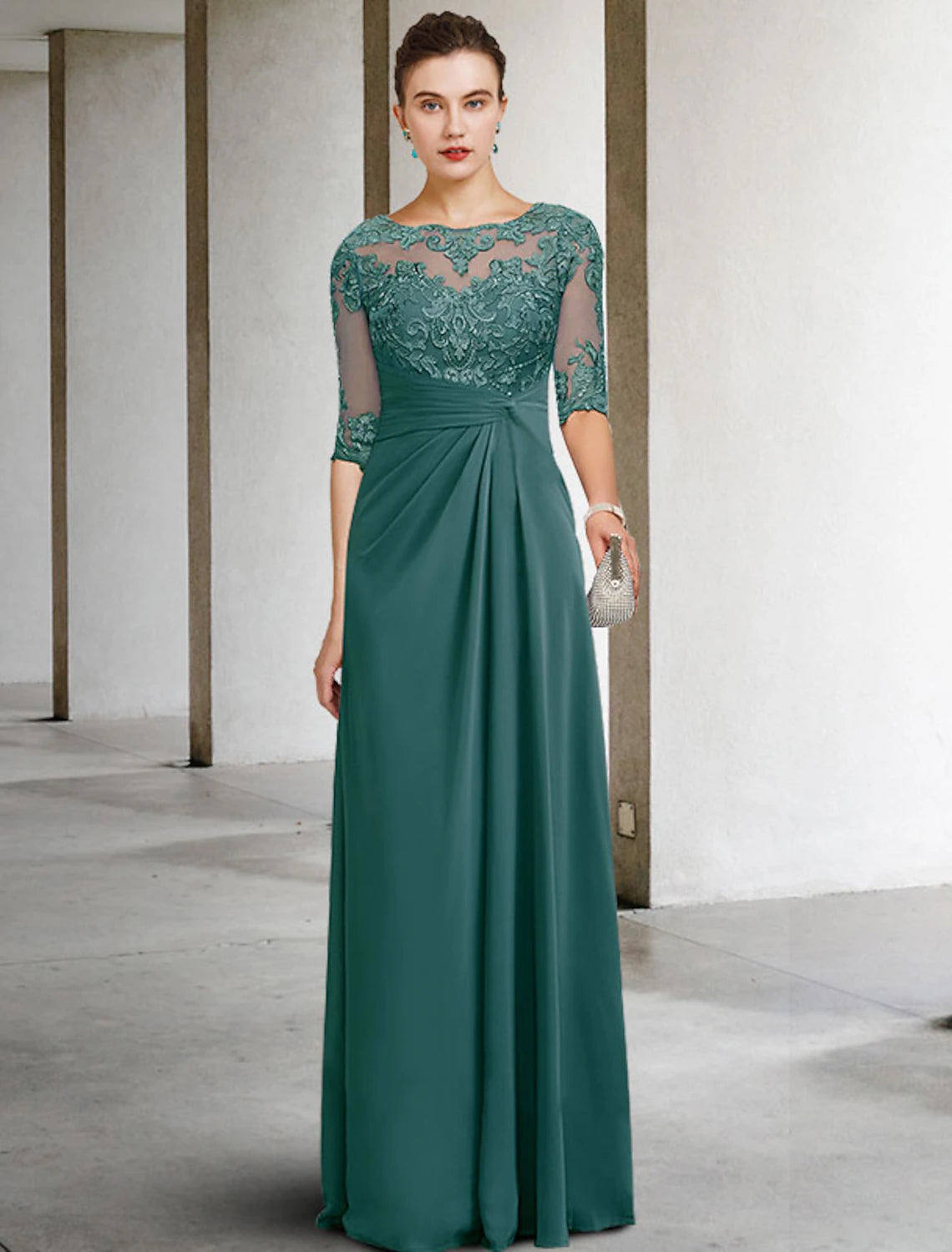 wholesale Sheath / Column Mother of the Bride Dress Fall Wedding Guest –  CNTNZ Dresses Wholesale