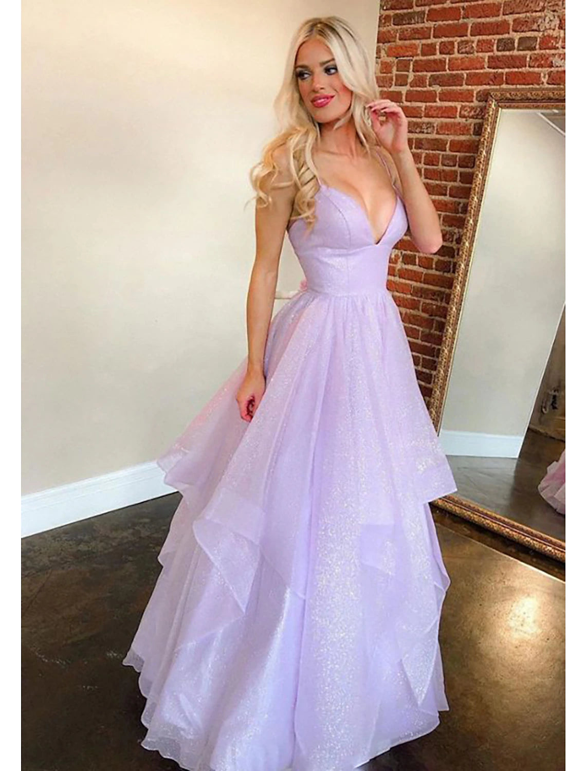 wholesale  Ball Gown A-Line Prom Dresses Sparkle & Shine Dress Formal Wedding Party Dress Floor Length Sleeveless Sweetheart Tulle Backless with Pleats Ruffles