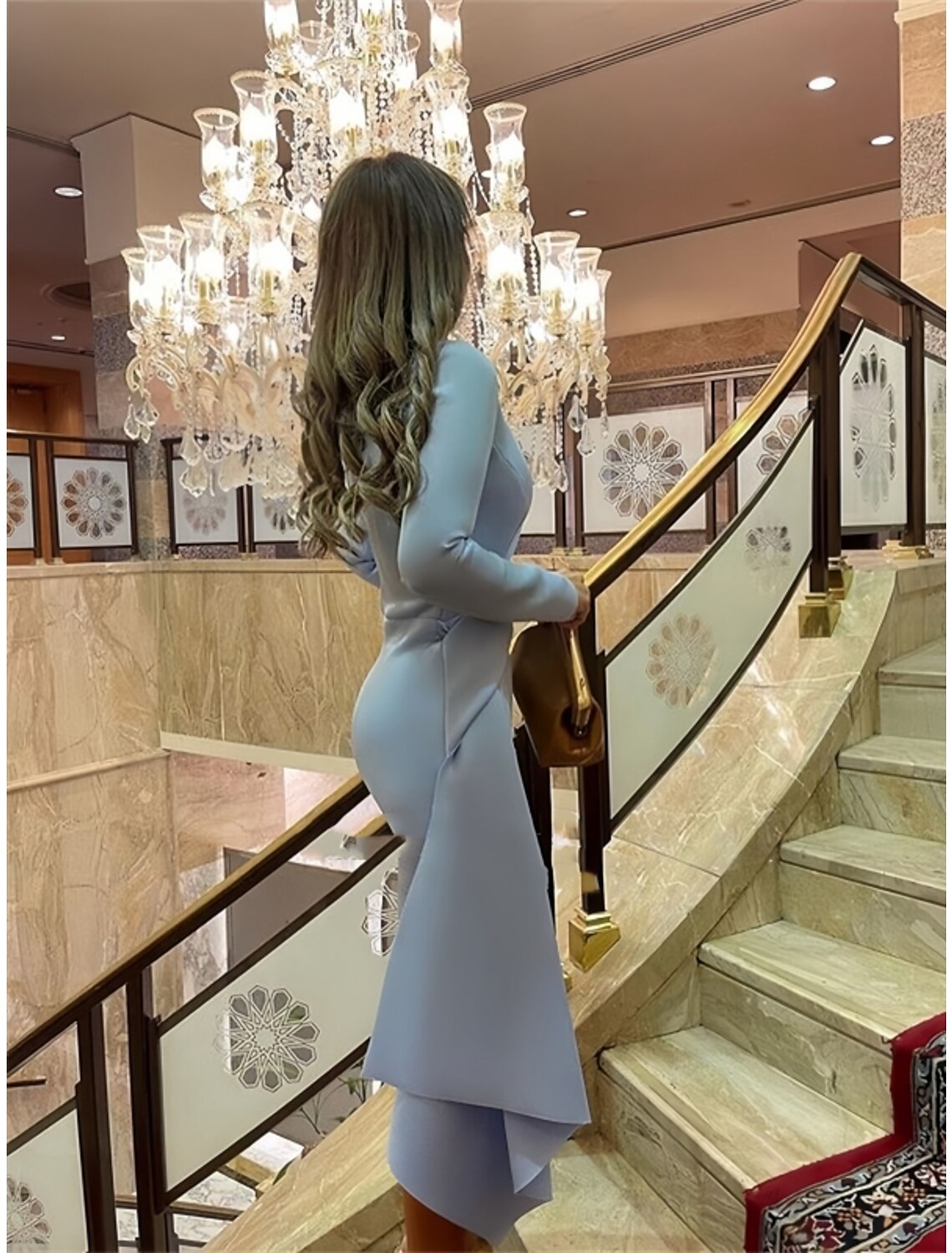 Wholesa  Sheath Formal Dress Cocktail Dresses Elegant Christmas Red Green Dress Formal Fall Knee Length Long Sleeve Jewel Neck Stretch Fabric with Pleats Ruched