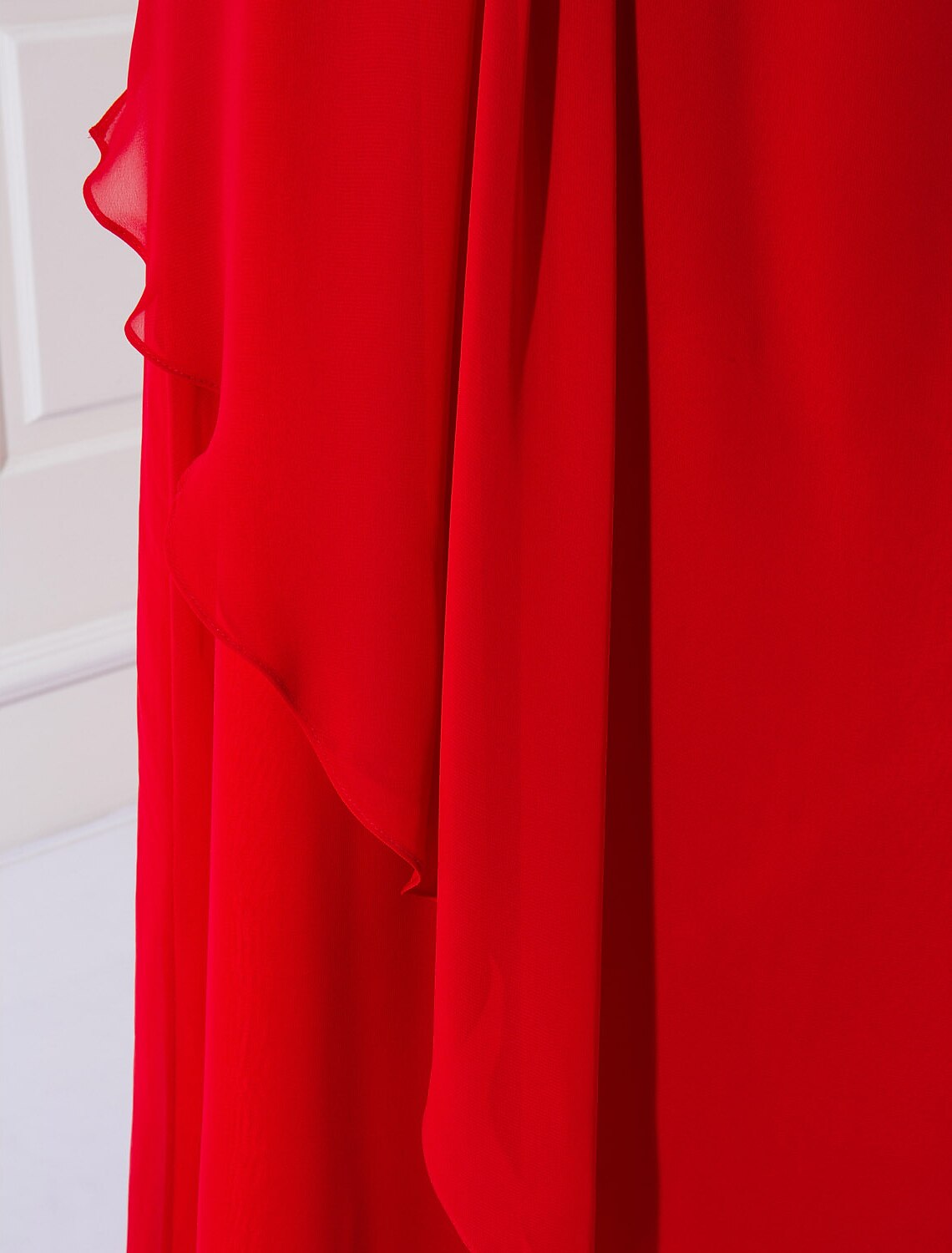 wholesa Sheath / Column Minimalist Dress Wedding Guest Formal Evening Sweep / Brush Train Half Sleeve Off Shoulder Bridesmaid Dress Chiffon with Ruched Draping