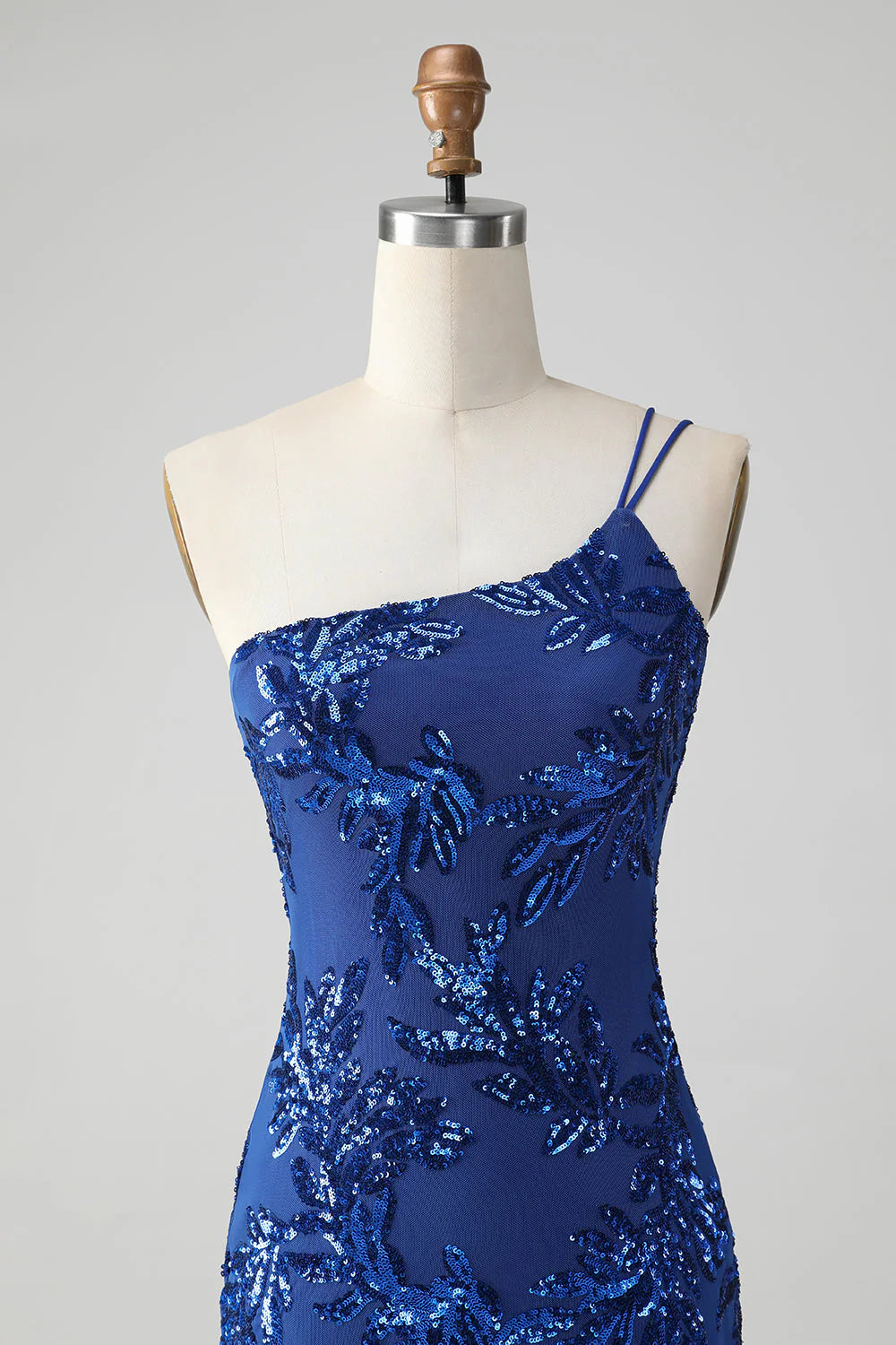 Wholesa Sparkly Bodycon One Shoulder Sequins Party Dress Homecoming Dresses with Embroidery