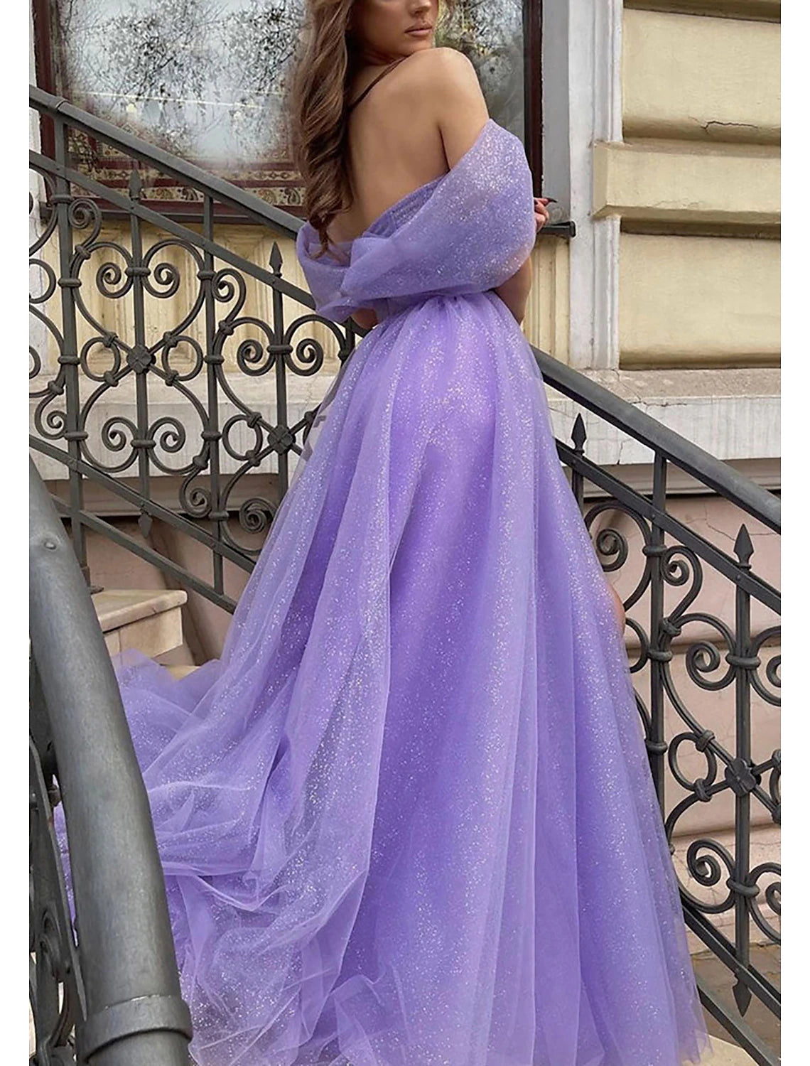 Wholesa Ball Gown A-Line Prom Dresses Sparkle & Shine Dress Formal Prom Sweep / Brush Train Sleeveless Sweetheart Tulle Backless with Pleats