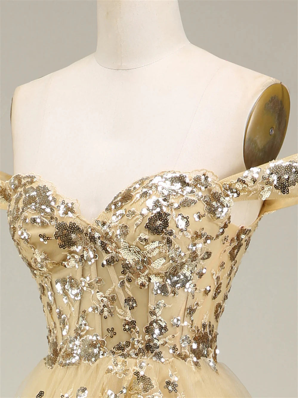 Wholesa A-Line Sweetheart Off The Shoulder Sleeveless Floor-Length Evening Dress