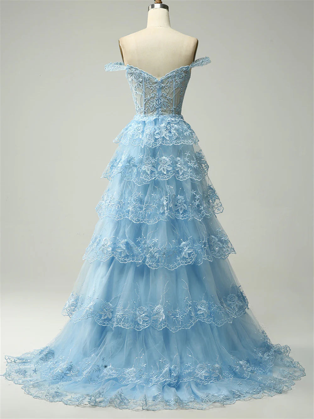 Wholesa A-Line Sweetheart Off The Shoulder Sleeveless Floor-Length Evening Dress