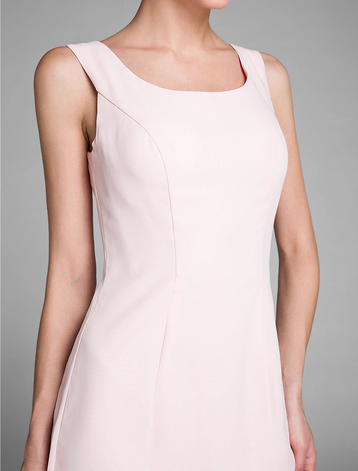 wholesale  Mermaid / Trumpet Mother of the Bride Dress Convertible Dress Scoop Neck Floor Length Chiffon Long Sleeve Wrap Included with Sash / Ribbon