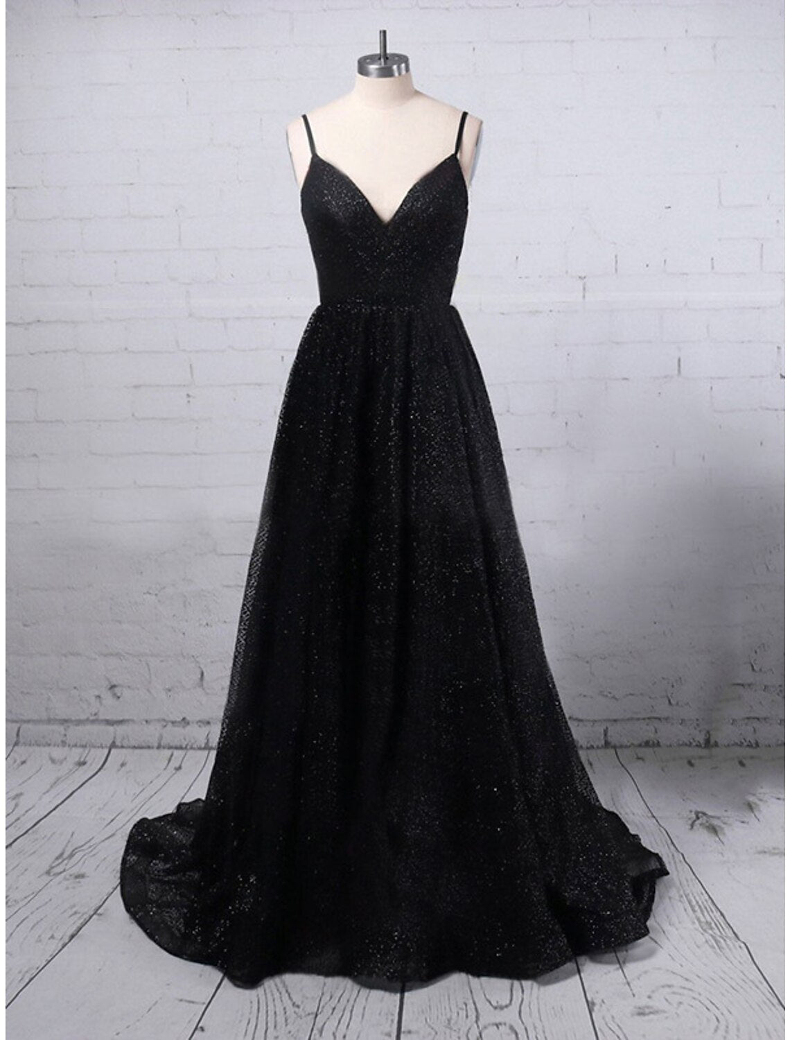 wholesale  A-Line Prom Dresses Glittering Dress Party Wear Prom Floor Length Sleeveless Spaghetti Strap Sequined with Slit