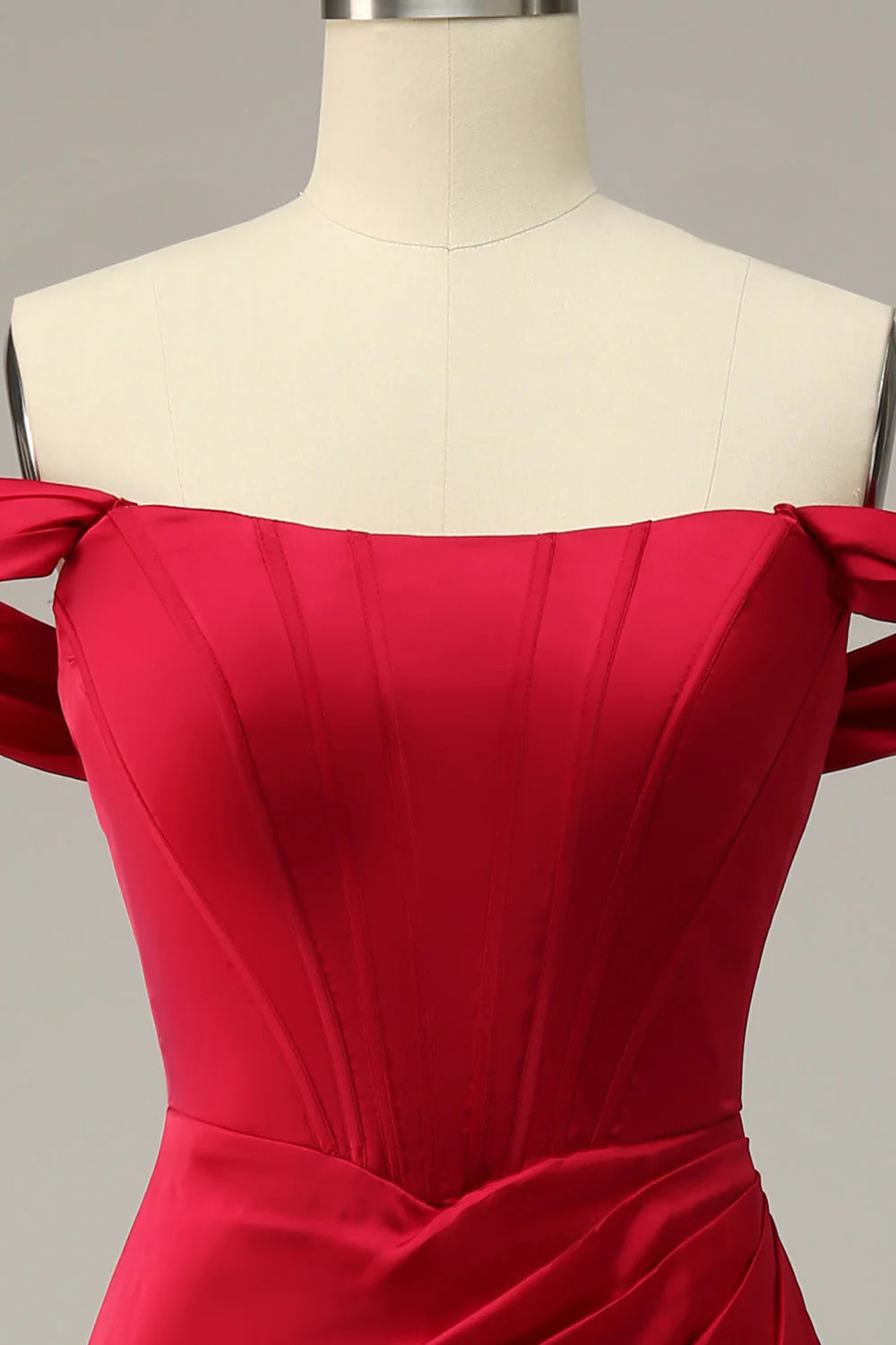 Wholesa Plus Size Mermaid Off the Shoulder Long Prom Dress with Slit