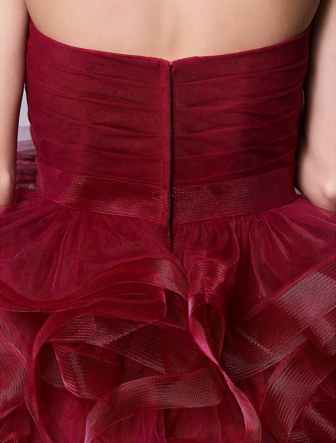 Wholesa Ball Gown Hot Homecoming Cocktail Party Valentine's Day Dress Strapless Sleeveless Short / Mini Tulle with Ruched Tier