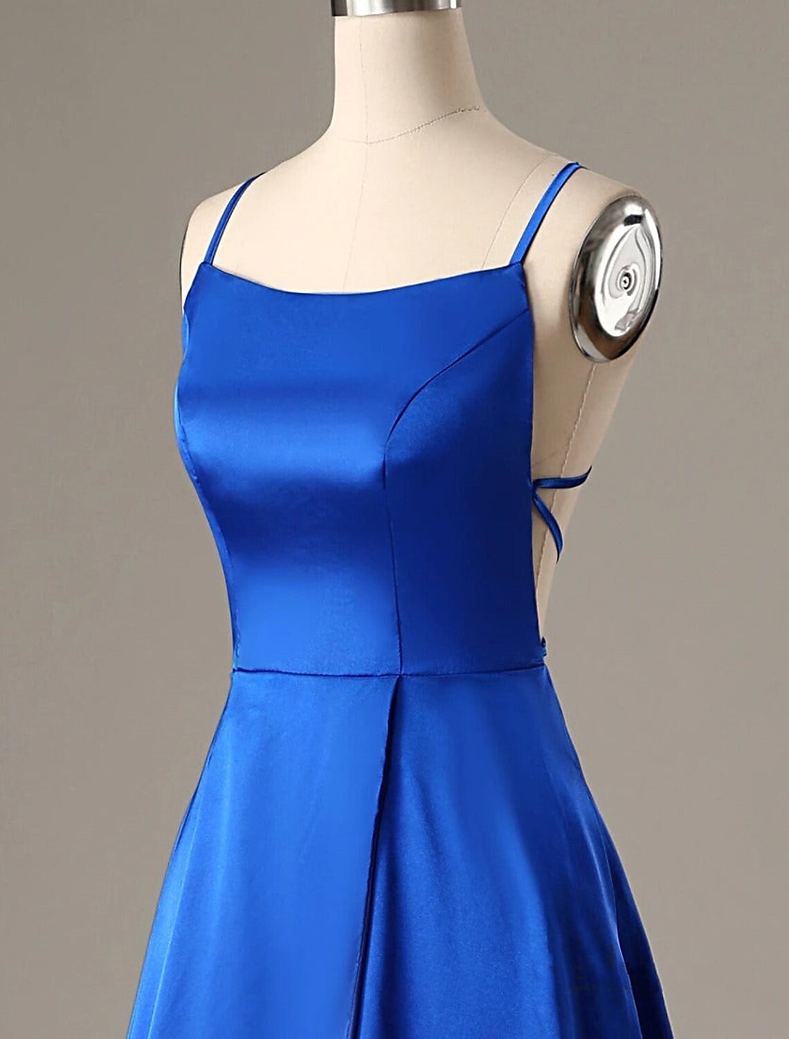 Wholesa  A-Line Evening Gown Sexy Dress Formal Wedding Guest Sweep / Brush Train Sleeveless Spaghetti Strap Charmeuse with Slit