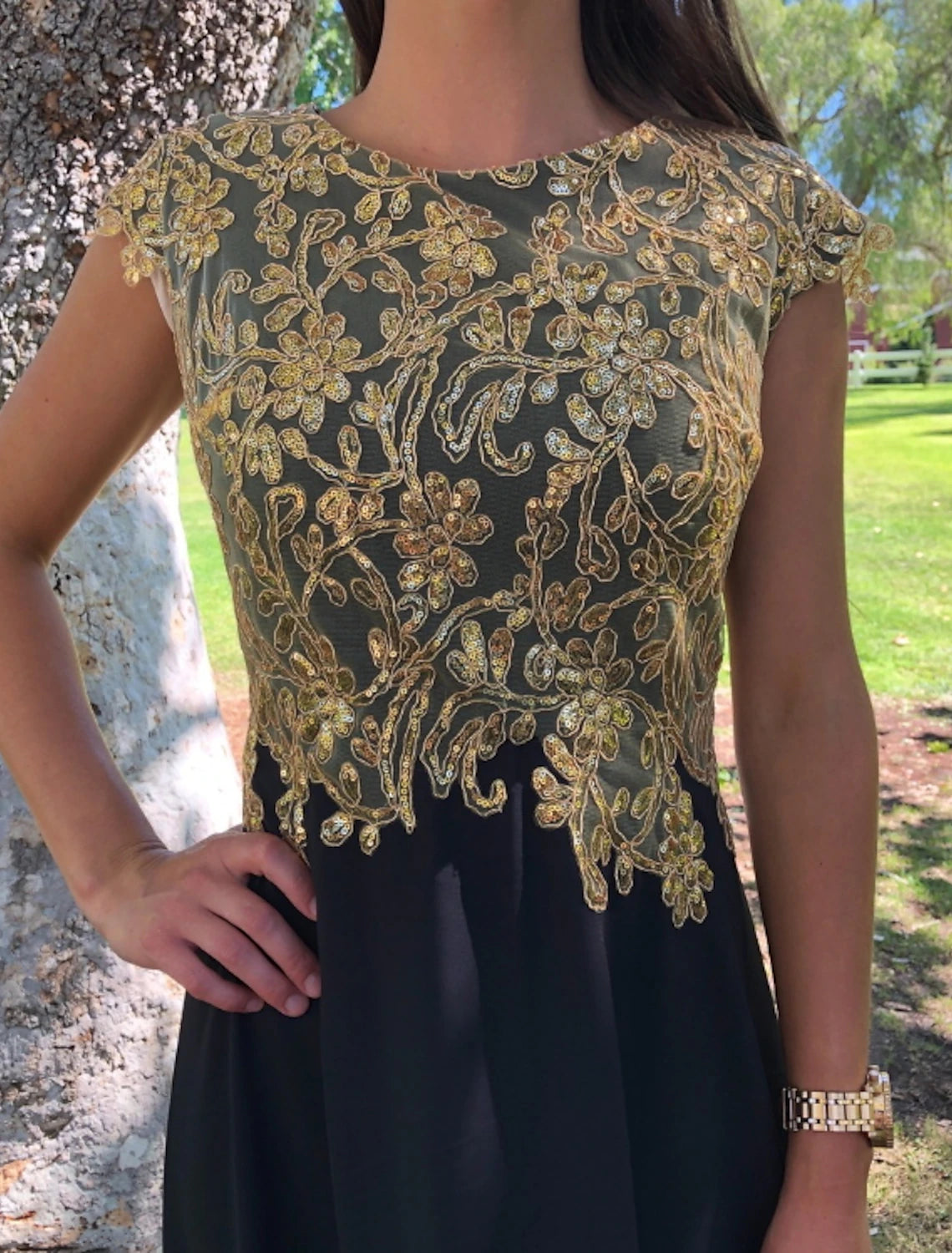 Wholesa Sheath / Column Mother of the Bride Dress Elegant Plus Size Jewel Neck Floor Length Chiffon Lace Short Sleeve with Appliques Ruching