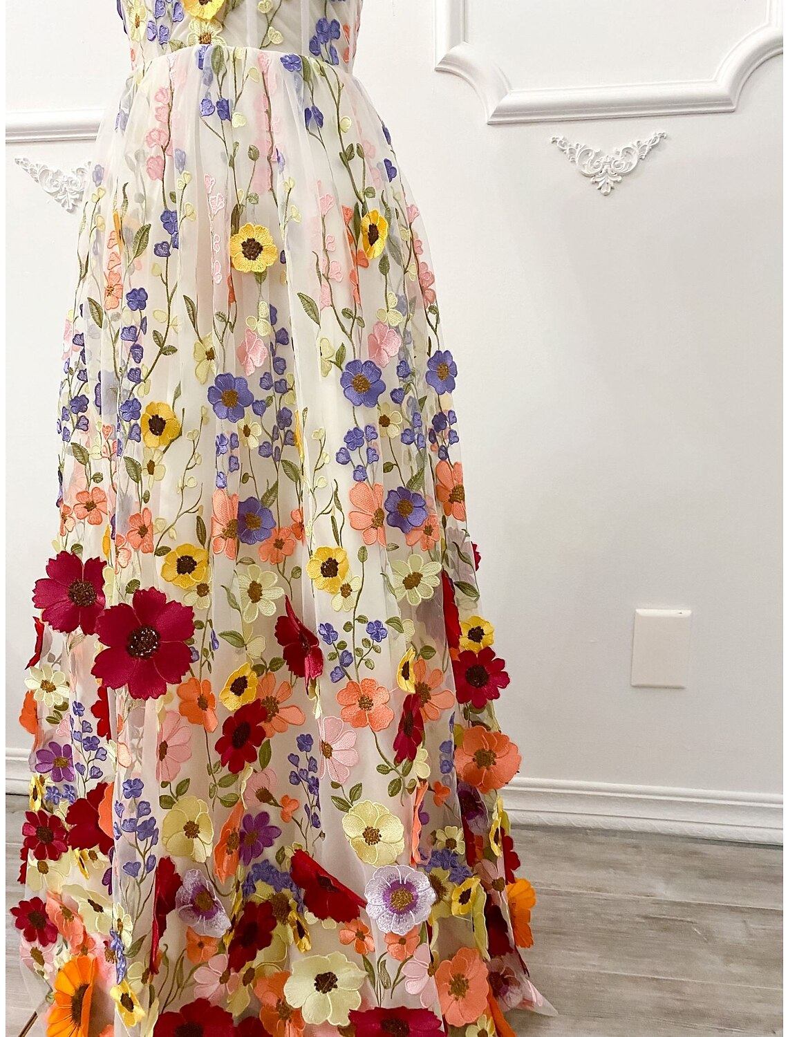 wholesale  A-Line Evening Gown Corsets Dress Formal Wedding Guest Floor Length Sleeveless Strapless Bridesmaid Dress Lace Backless with Embroidery Appliques